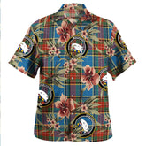 Bethune Ancient Tartan Clan Crest Badge Aloha Hawaiian Shirt Tropical Old Style EF78 Bethune Ancient Tartan Tartan Today